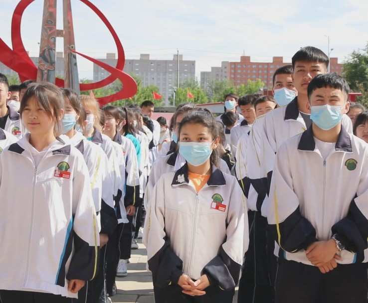 吉木萨尔县第一中学进行高考入场模拟演练